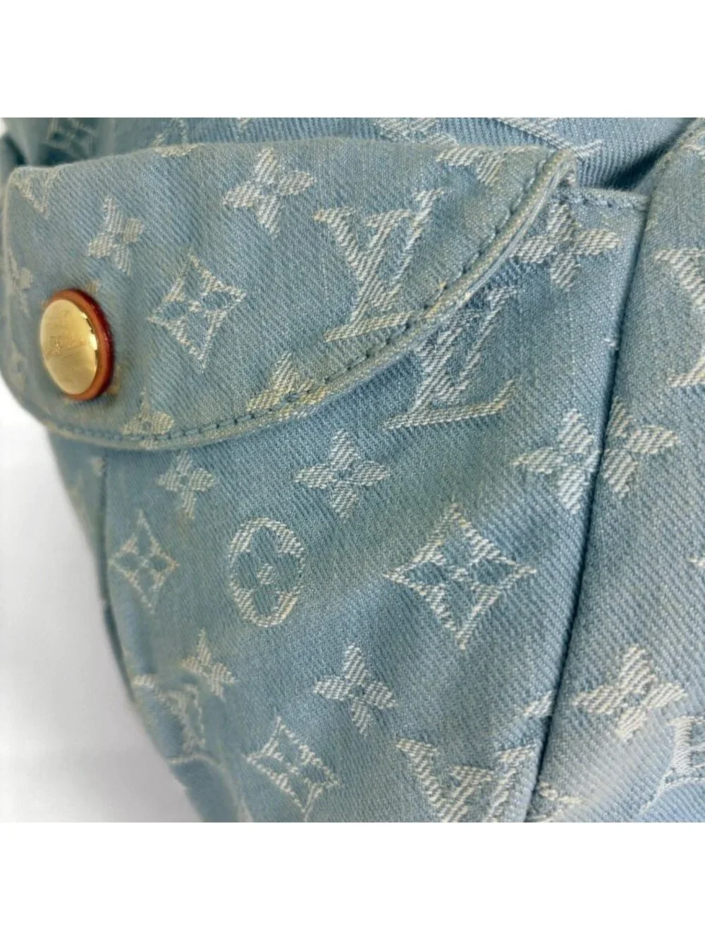 Louis Vuitton Daily GM Shoulder Bag 2-Way Monogram Denim Blue Clair